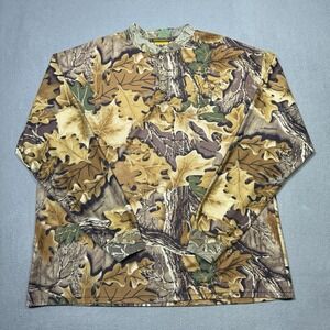 Vintage Sasquatch Shirt Mens 2XL XXL Camo Fleece Long Sleeve USA Gorpcore 90s